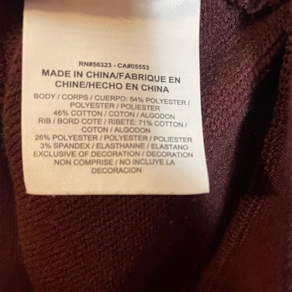 Nike Women's Burgundy Cropped Crewneck Sweatshirt Size XXL EUC - Picture 6 of 12